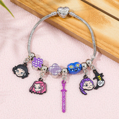 K-Pop Demon Hunters Demon Hunters Enamel Charm Bracelet